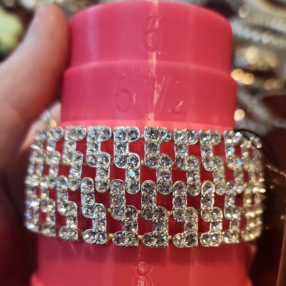 Monet Silver Crystal Bracelet - Picture 5 of 6